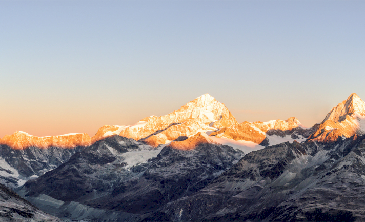 Mountain range in Switzerland