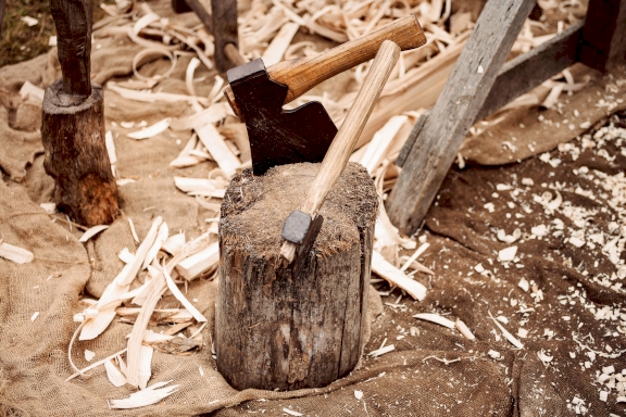 Wooden axe