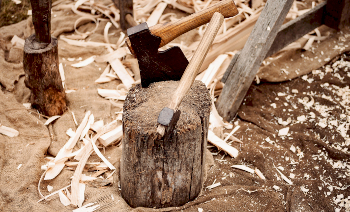 Wooden axe