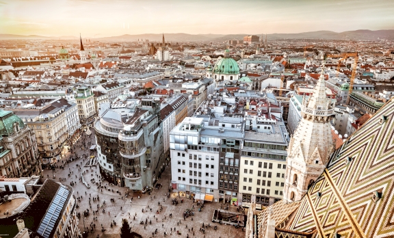 Shopping street in Vienna