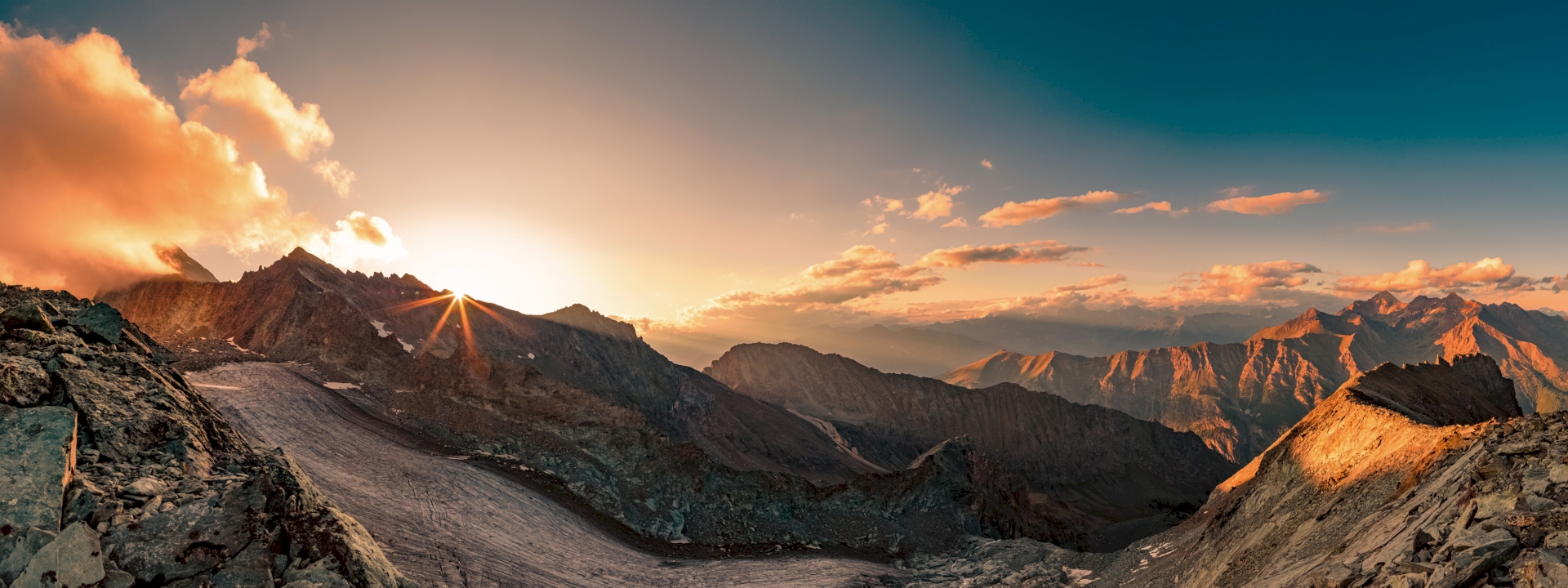 Glacier and Mountains in Switzerland