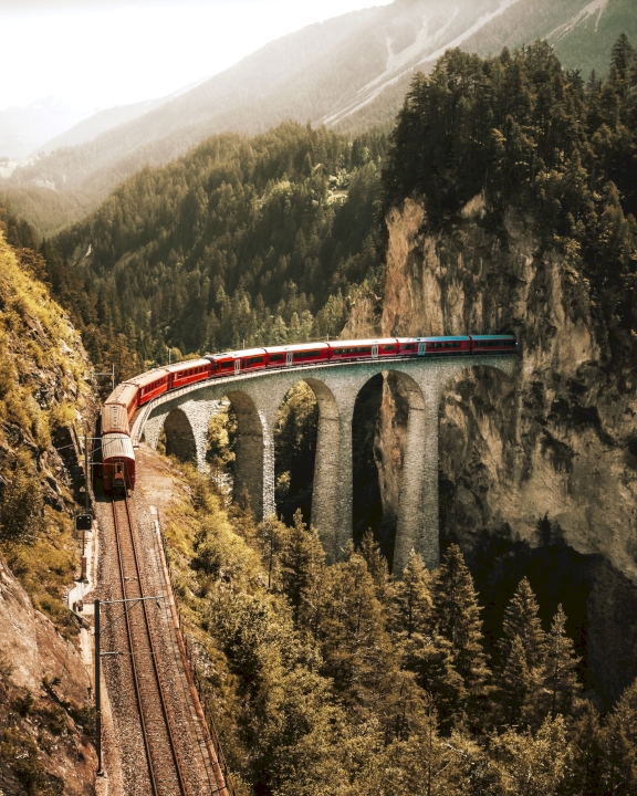 Panoramic train in Switzerland
