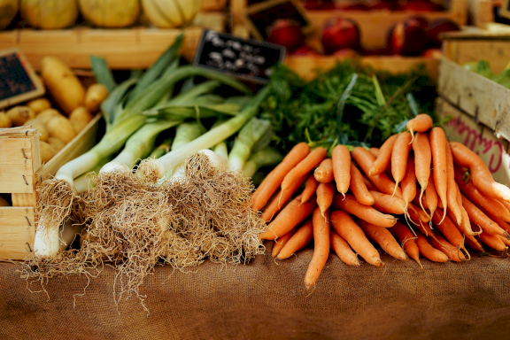 Local vegetables at the Wiener Markt