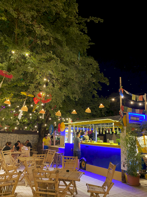 Tollwood Winterfestival at night