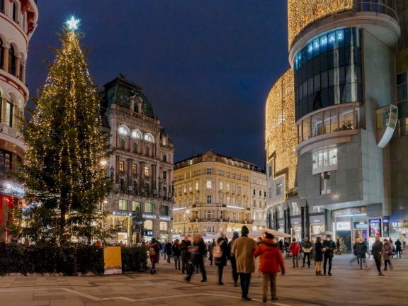 Christmas lights, St. Stephen's Square Copyright WienTourismus_Julius Hirtzberger